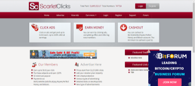 Scarlet clicks PTC sites - mydollar