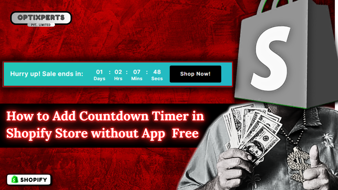 how to add countdown timer in shopify store without app