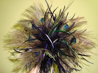 Peacock Feathered Bouquet