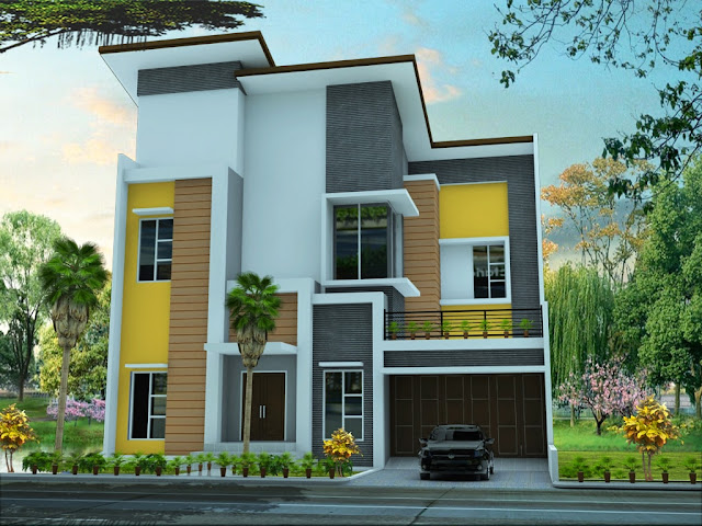 Contoh desain rumah minimalis type 70 dua lantai