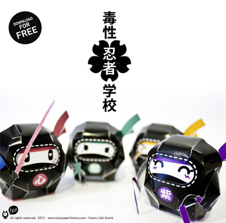 Dokusei Ninja Gakkou Paper Toy