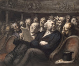 Intermission at the Comedie-Francaise by Honore Daumier - Theatre Drawings from Hermitage Museum