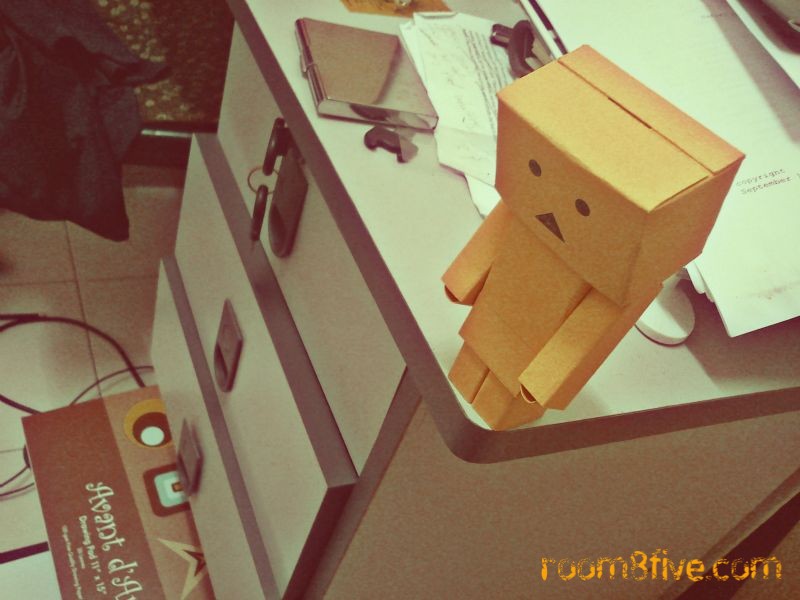  then only he told me the name of this lil' fella Danbo