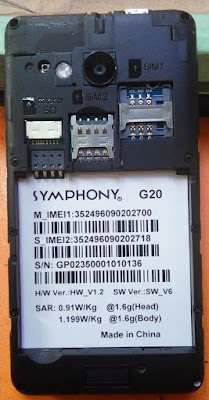 Symphony G20 Firmware Flash File