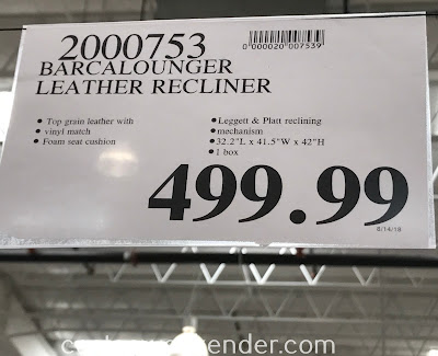 Deal for the Barcalounger Leather Reclining Chair at Costco