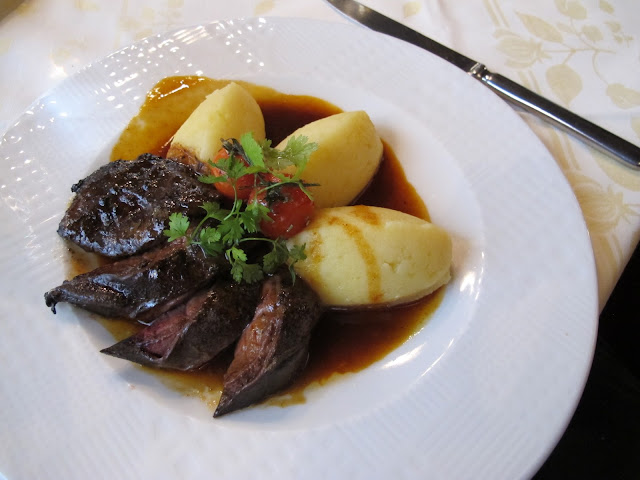 Paris, France: Foie de veau with vinaigre de framboise at L'Escargot Montorgueil