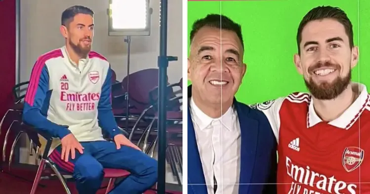 Jorginho poses in Arsenal shirt ahead of transfer
