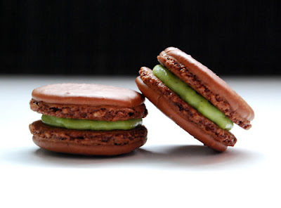 Macarons chocolat-pistache