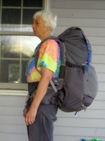 woman in backpack