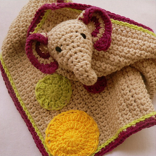 Grace the Crochet Elephant Comfort Blanket - Free Pattern