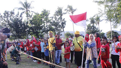 Korem 172/PWY Bersama Masyarakat Meriahkan HUT Ke-78 RI Dengan Berbagai Lomba