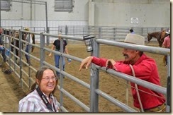 Karen smiling with Peter