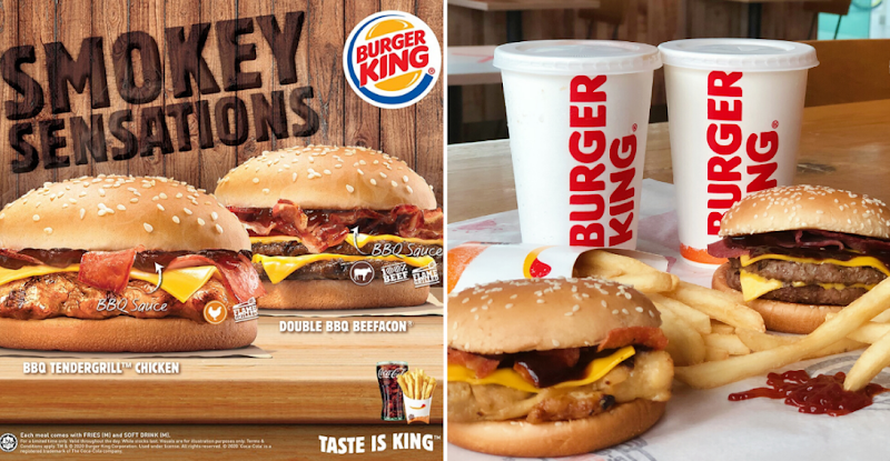 Flame Grilled Patties with BBQ Sauce is the New Smokey Thing by Burger King! Try Today.