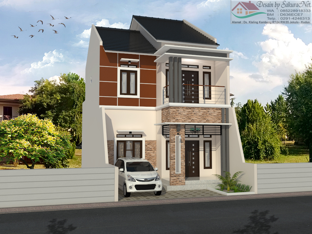 Desain 3D Rumah By SakuraNet Desain Rumah Minimalis L2 7x11