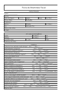 ficha de anamnese facial