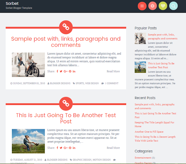 Download Sorbet Blogger Template