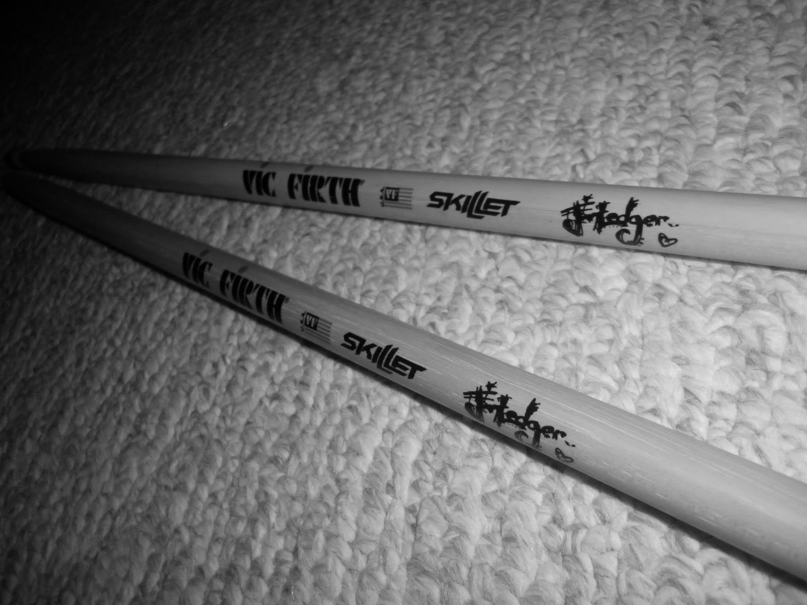 Skillet Jen Ledger drumsticks!!!!! Yaaaaayyyy!!!!!
