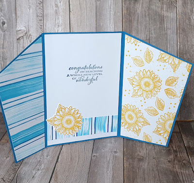 Celebrate Sunflowers stampin up fun fold card