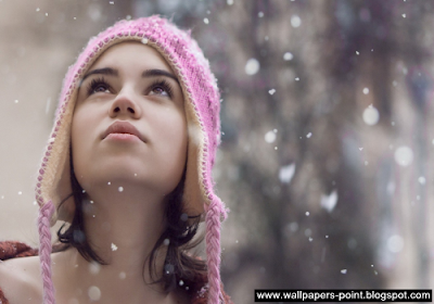 winter girl beautiful wallpaper