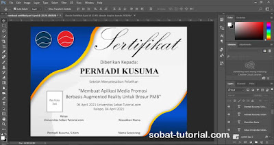 Cara Membuat Sertifikat Di Photoshop Free PSD