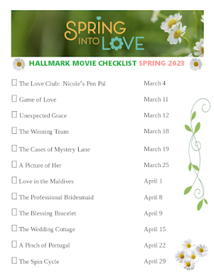 Hallmark Spring into Love 2023 Movie Guide Checklist
