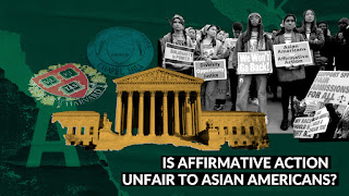 Graphic with deep green background with the Supreme Court building and protestors with signs in the foreground.