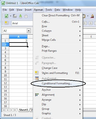 LibreOffice Conditional Formatting