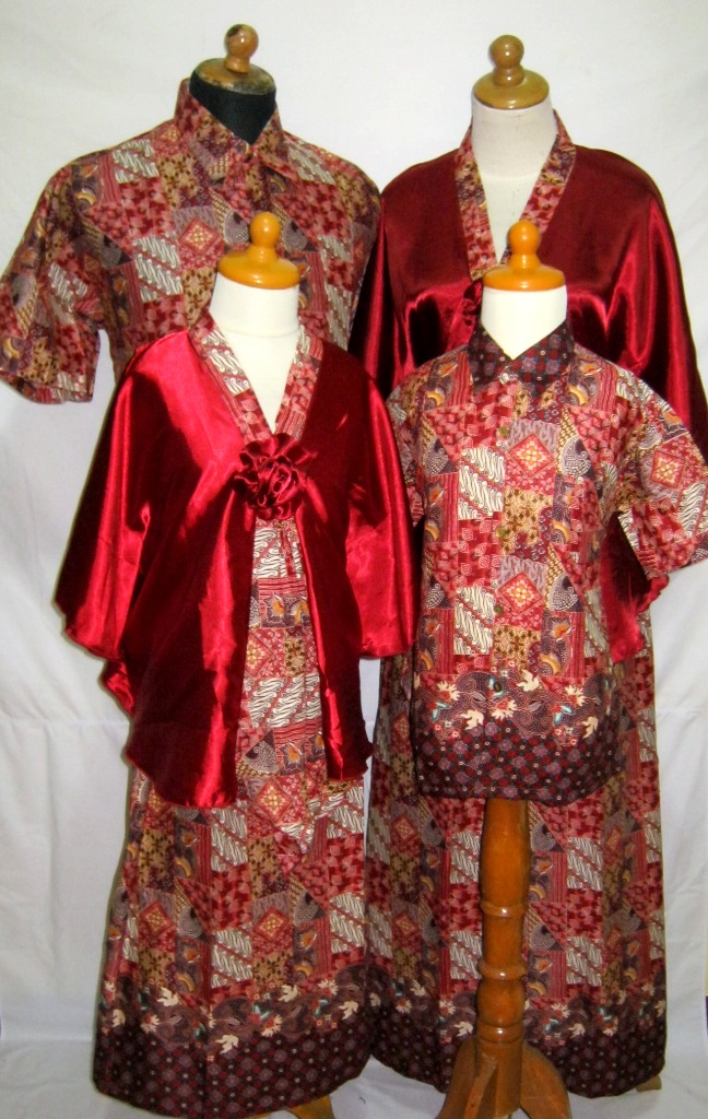model gamis batik  kombinasi  satin  model baju  muslim batik  
