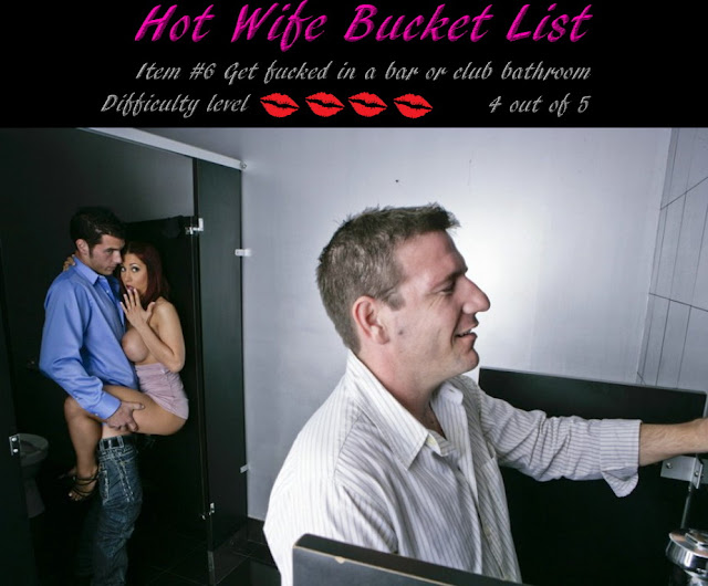 hotwife getting fucked in bar bathroom
