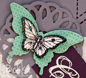 Butterfly Celebrations by Stampin' Up! Demonstrator Bekka Prideaux - love the butterflies on this card 