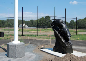 Panther among the new ball fields at FHS 3