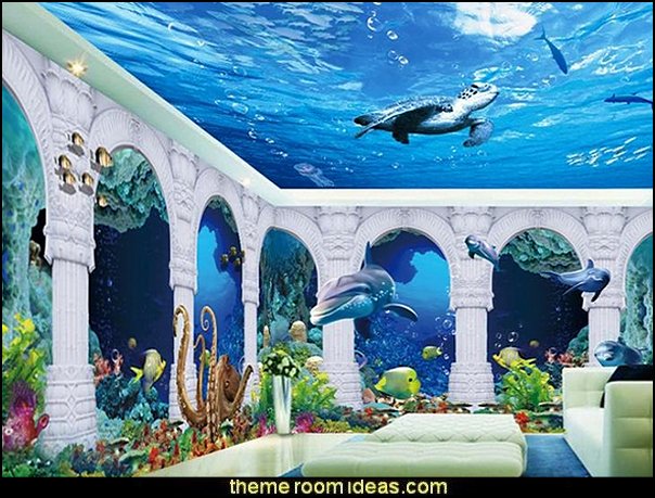 Decorating Theme Bedrooms Maries Manor Underwater Bedroom Ideas Mermaid Bedroom Decor Under The Sea Theme Bedrooms Mermaid Theme Bedrooms Underwater Bedroom Decor Clamshell Bed Sea