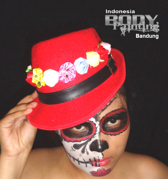 Sugar Skull with Red Hat