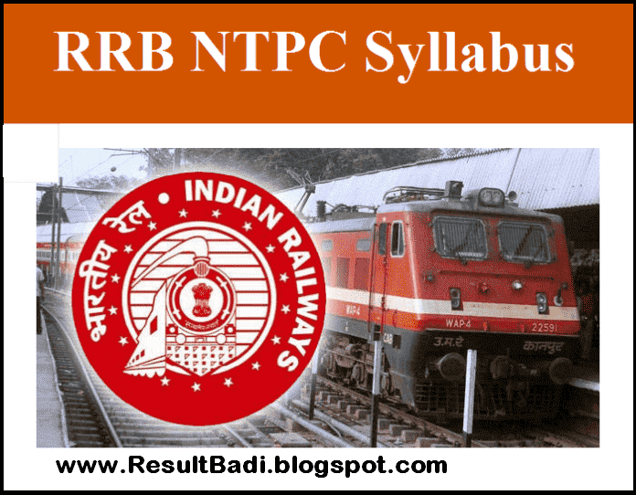 RRB NTPC Syllabus - RRB NTPC RECRUITMENT 2019  SYLLABUS