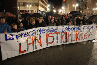 Protesta contra los accidentes laborales