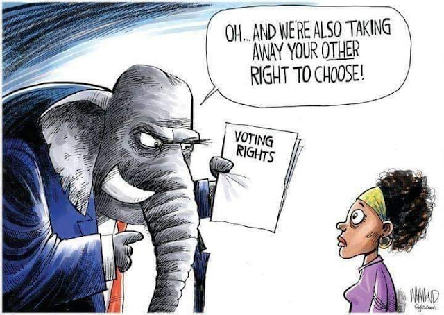 Republican Elephant, holding a paper labeled 