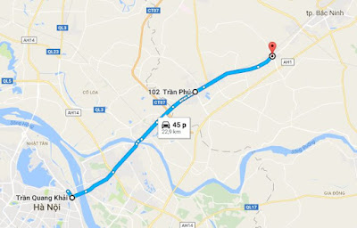 Hỏi đường Hà Nội đi Hội Lim - Bắc Ninh ?