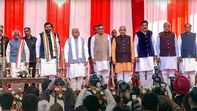 Representational Image :- Nayab Saini Takes Oath as Haryana Chief Minister, 5 Other Ministers also Sworn in | Know Key Details | Politics | Haryana News | India | The Amit Gahlyan