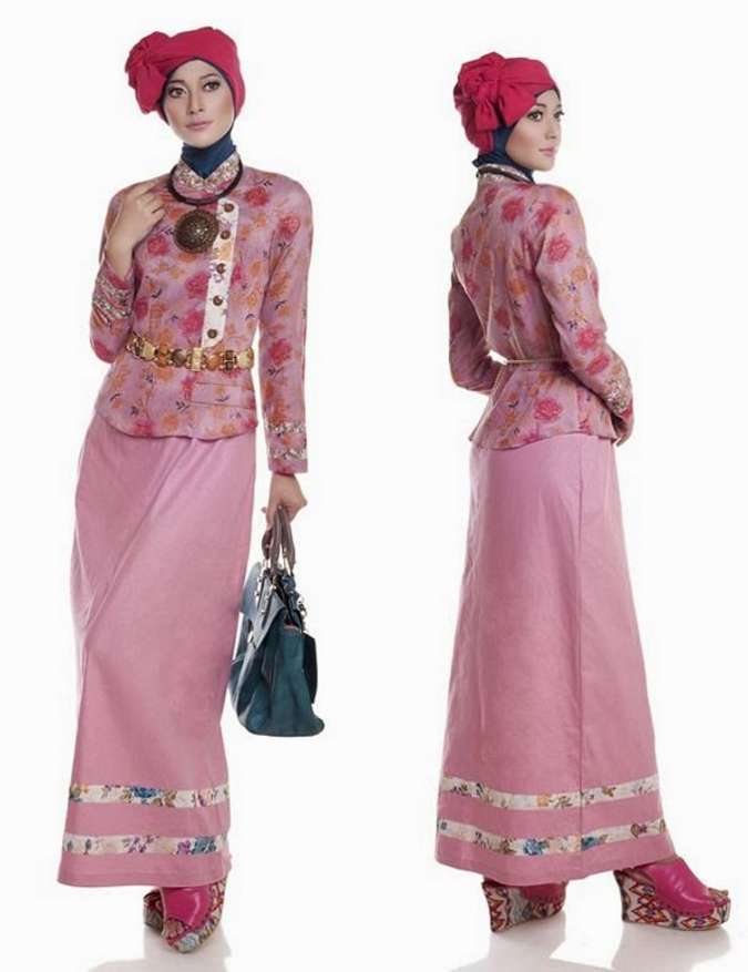 50 Gambar  Model Baju  Batik  Gamis Kombinasi Terbaru Ayeey com