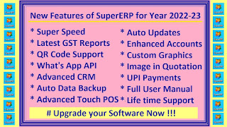 SuperERP Business Accounting Software New Launch Features explained Live in Viceo.