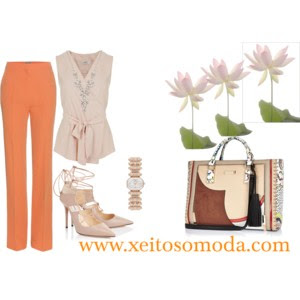 imagen look pantalon color peach echo primavera-verano 2016