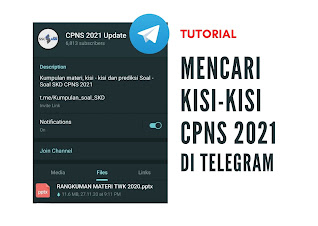 Cara Mencari Kisi-kisi Soal CPNS 2021 di Grup Telegram