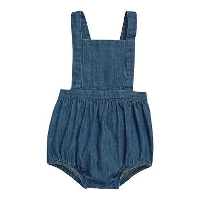 Baby Girl Denim Romper from Old Navy