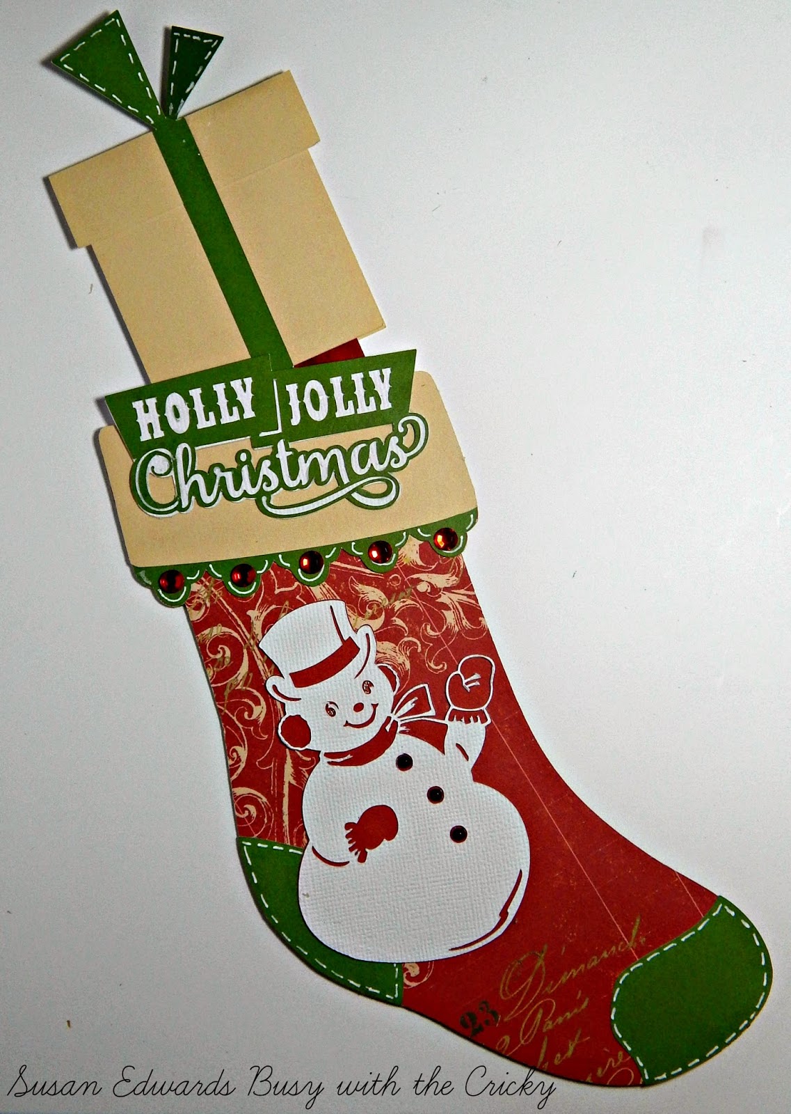 Busy with the Cricky: Christmas Stocking Gift Card Holder