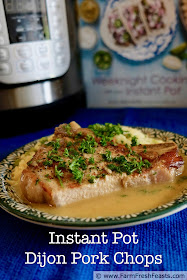 Tender pork chops in a creamy Dijon sauce are ready in minutes using the Instant Pot pressure cooker. Four simple ingredients for the sauce, six minutes cook time under pressure, and an easy weeknight dinner is done!