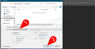 Cara Save ke PDF agar Ukuran file tidak besar di Photoshop