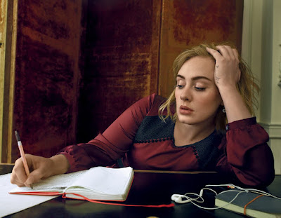 Penning her best, Adele being snapped by Annie Leibovitz