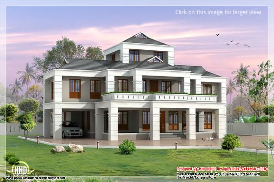 Indian villa elevation