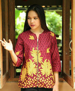 Baju Batik Couple Atasan Motif Ron Aneka Warna