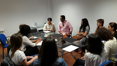 Reunión de la presidenta del Imfe, Rosa Luna, con miembros del grupo Incorpora Castilla y León.